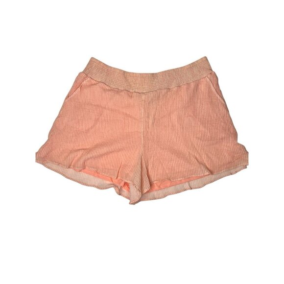 TORRID Women's Pink Coral Cream Stripe Gauze Shorts NWT US 22-24 - Picture 1 of 3